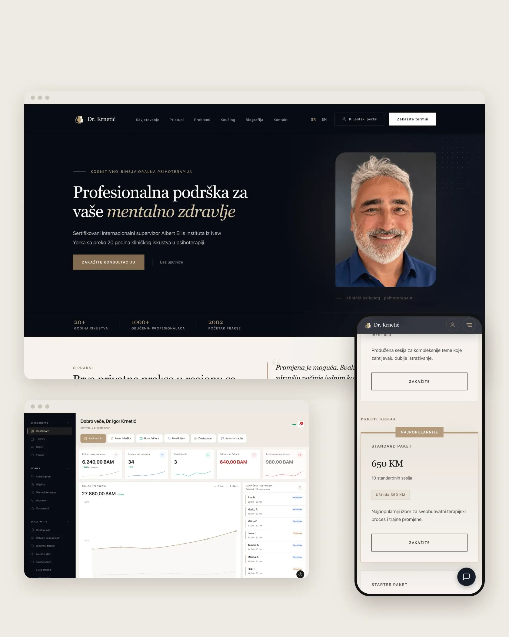 Dr. Krnetić — Psychotherapy website & portal
