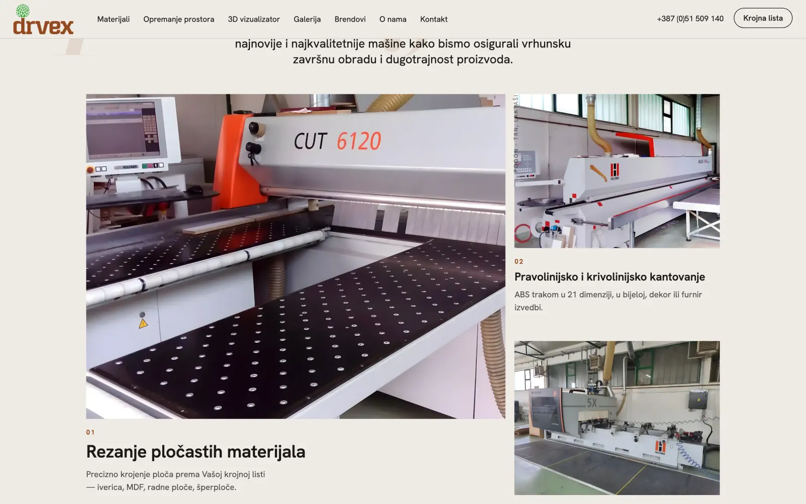 The cutting and edge-banding workshop.