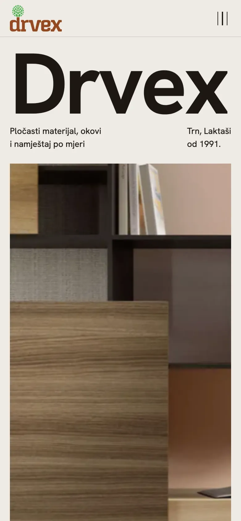 The website on mobile.