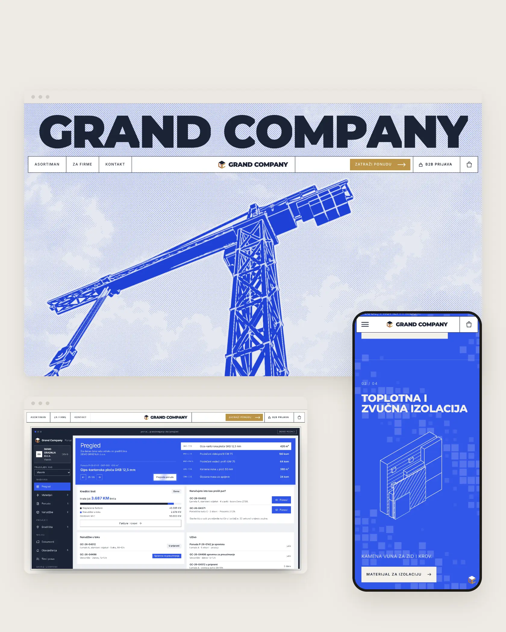 Grand Company — Trade website & B2B portal