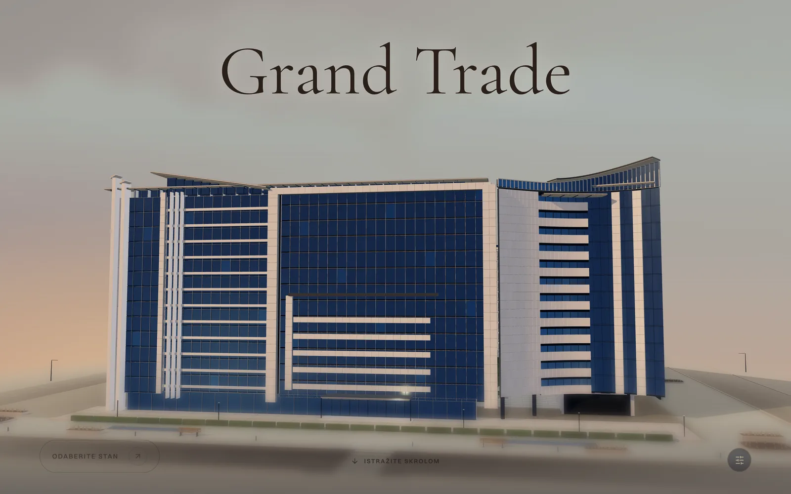Grand Trade — a residential building in 3D