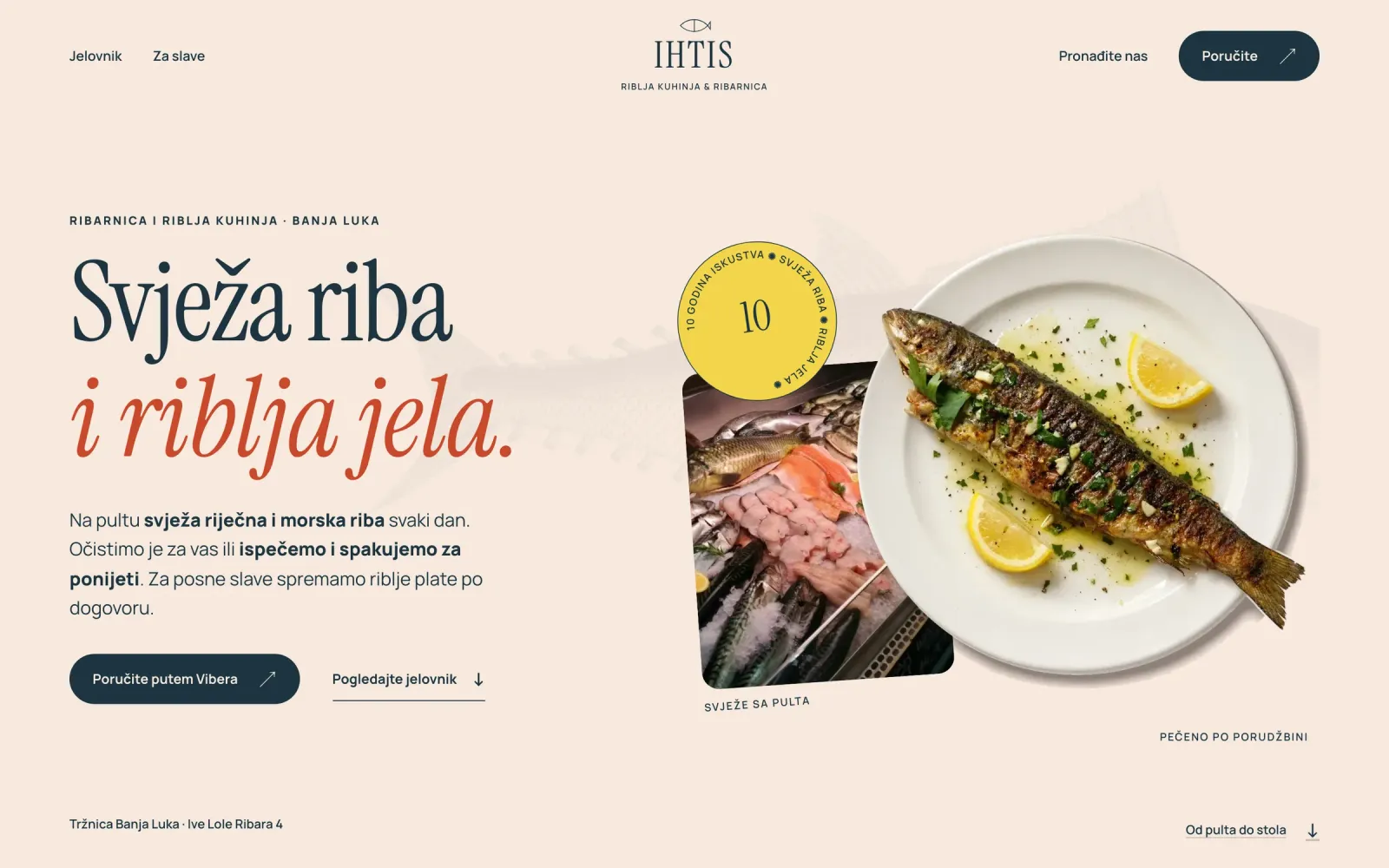 Fresh fish, prepared dishes and the Viber ordering route.