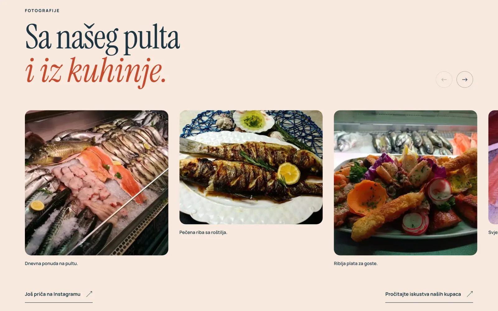 Photography from the counter and kitchen.