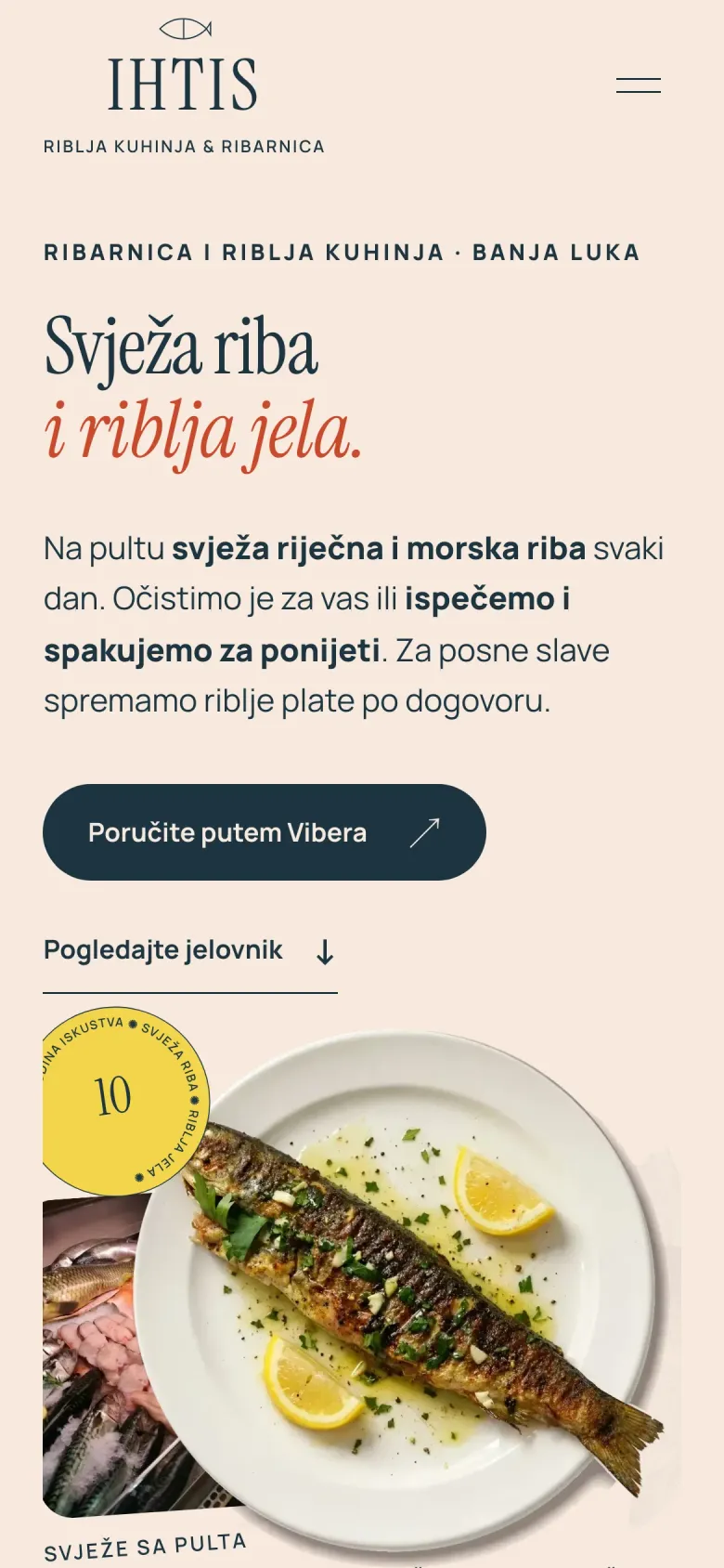 The website on a phone.