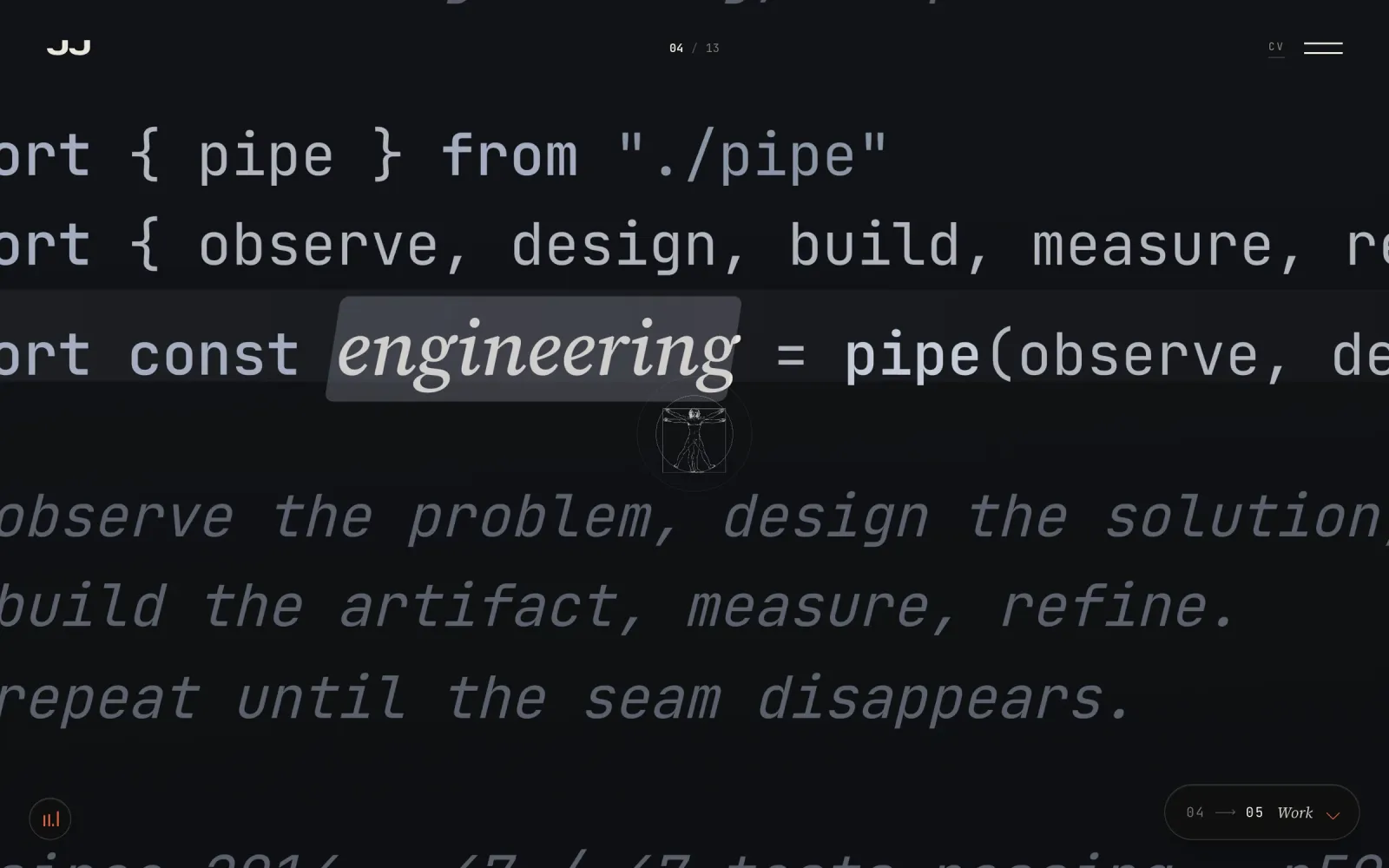 The engineering chapter, written as a TypeScript file.