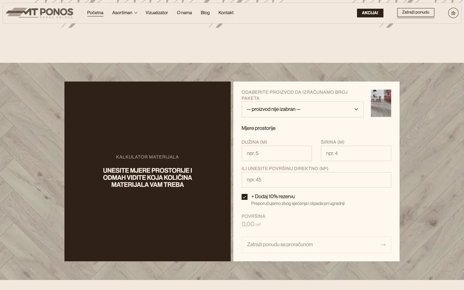 A material calculation connected to an enquiry.