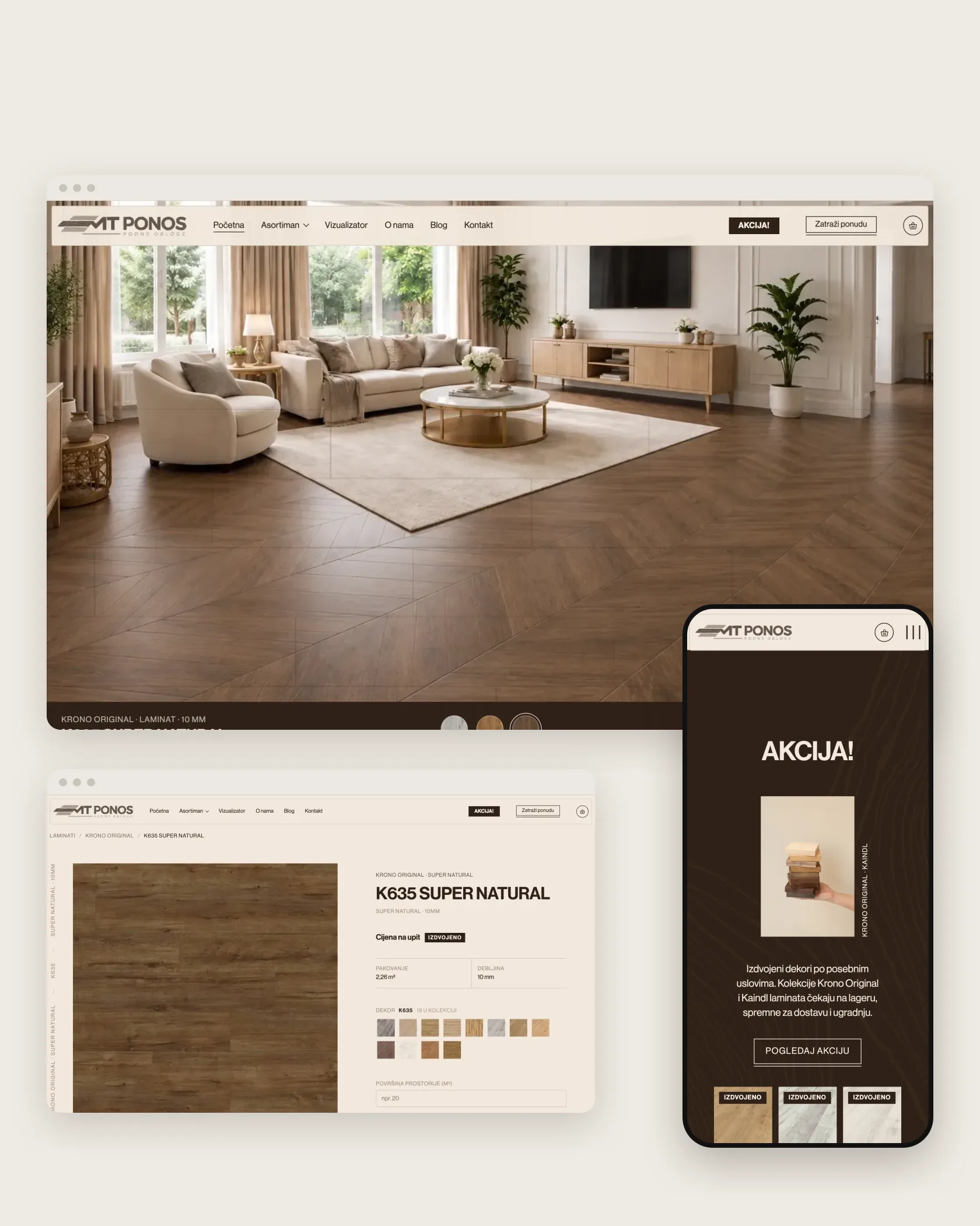 MT Ponos — Flooring website proposal