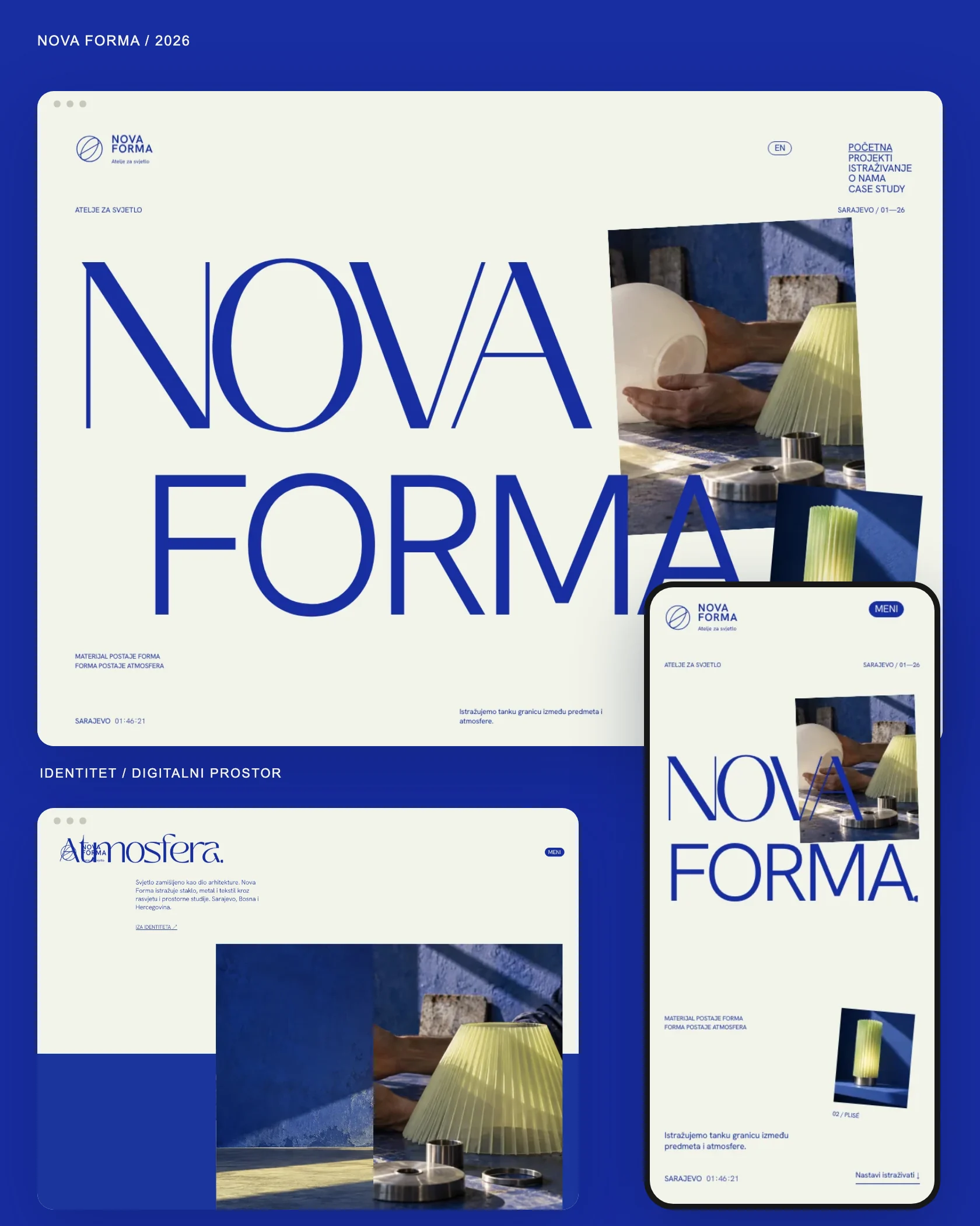 Nova Forma — Lighting identity & digital concept