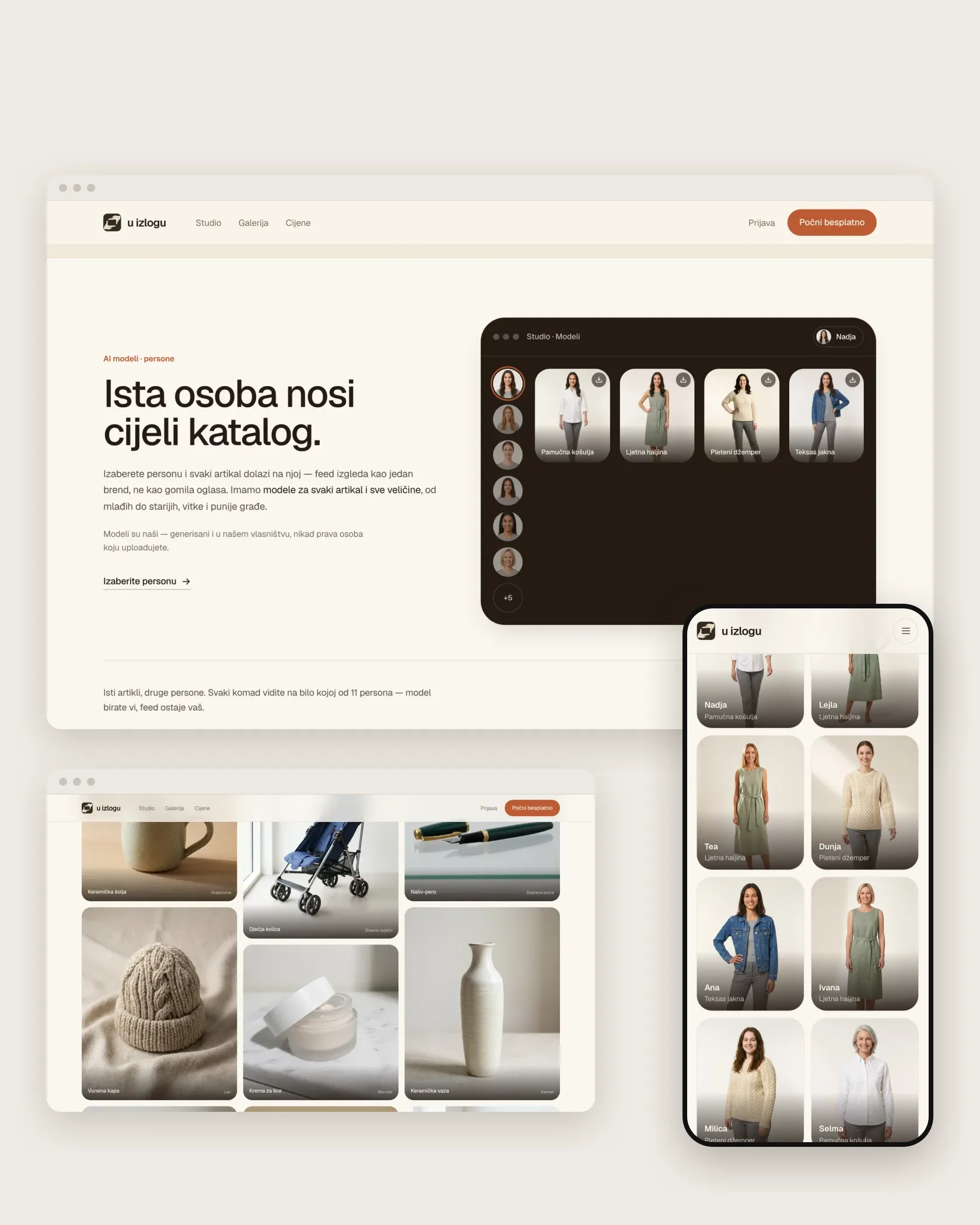 U izlogu — AI product photography