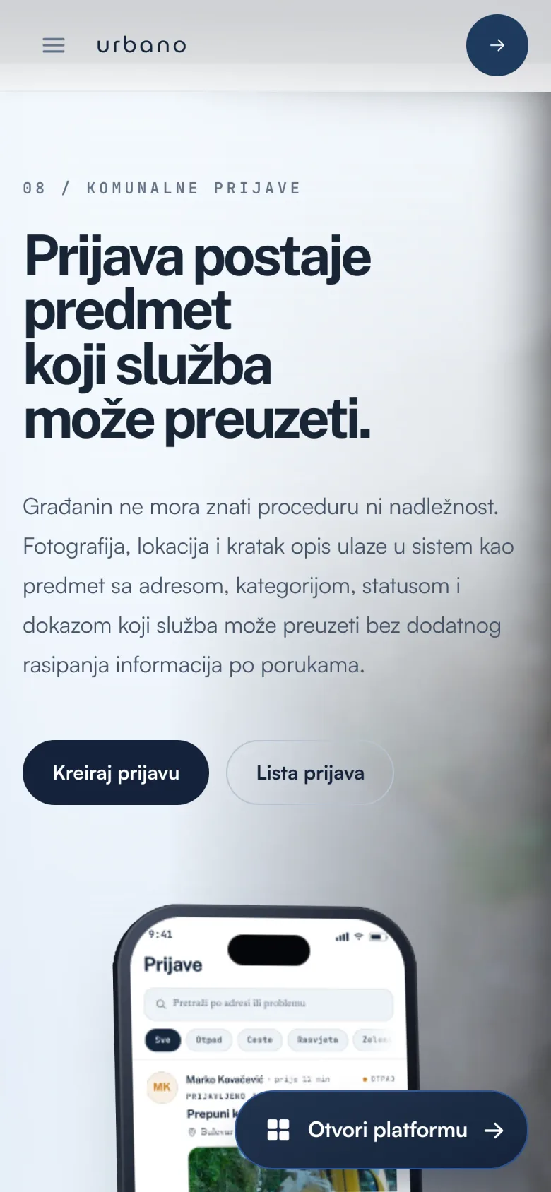 A citizen report on a phone.