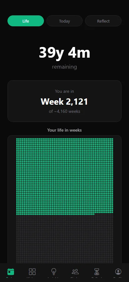 Yearprogress — life in weeks